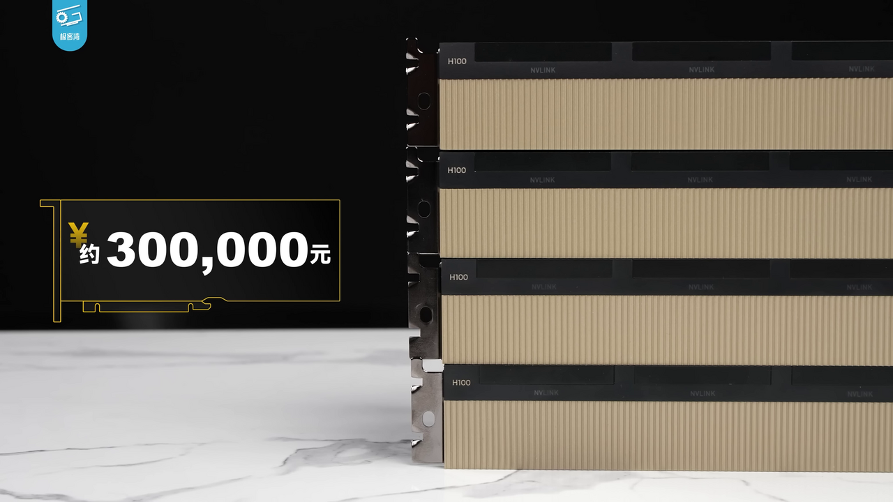 Een NVIDIA H100 AI-versnellerkaart gebaseerd op de Hopper-architectuur