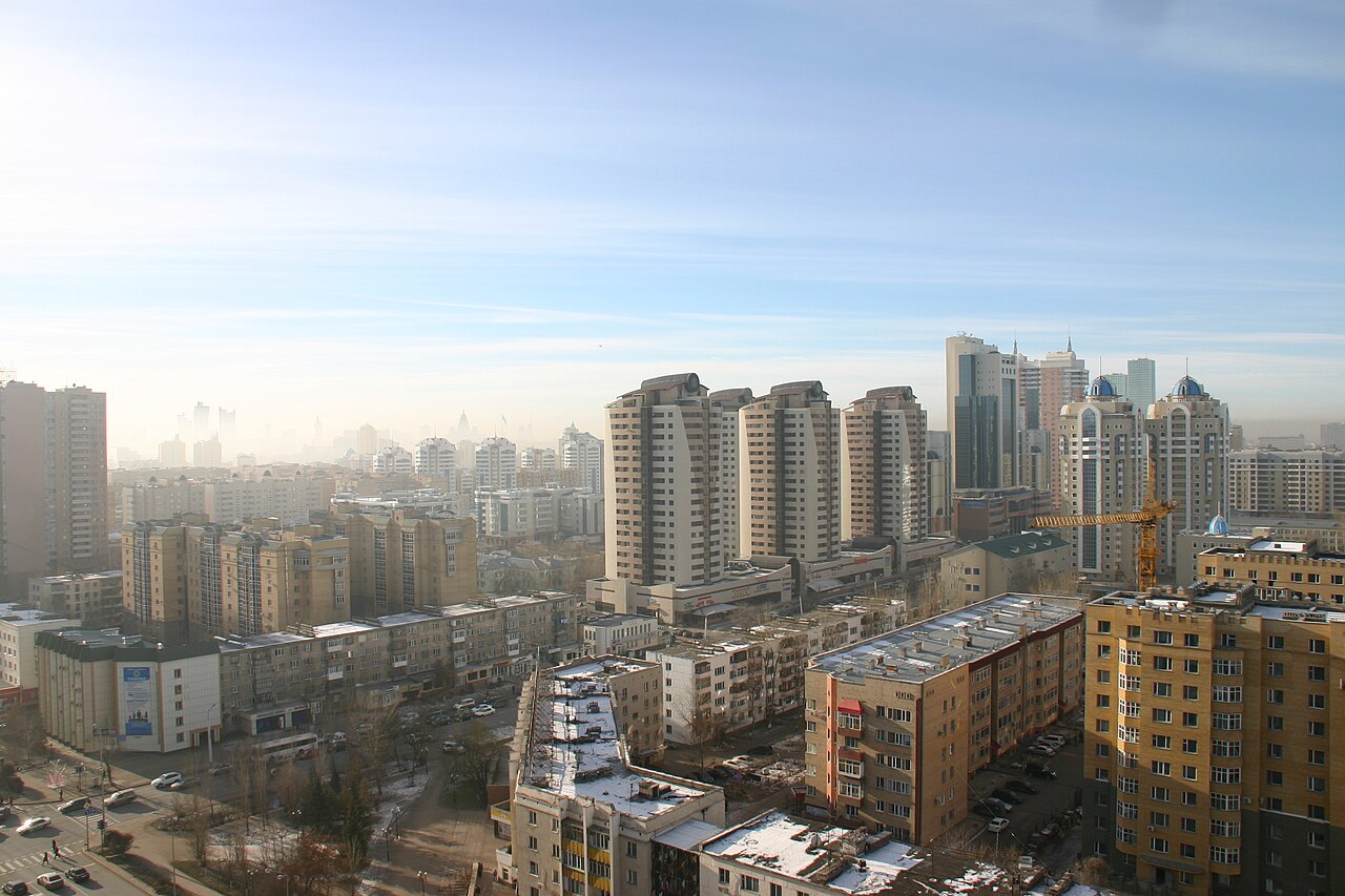 De skyline van Astana, de hoofdstad van Kazachstan.